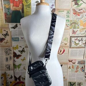 HAUTE SHORE Metallic Black Crossbody Bag